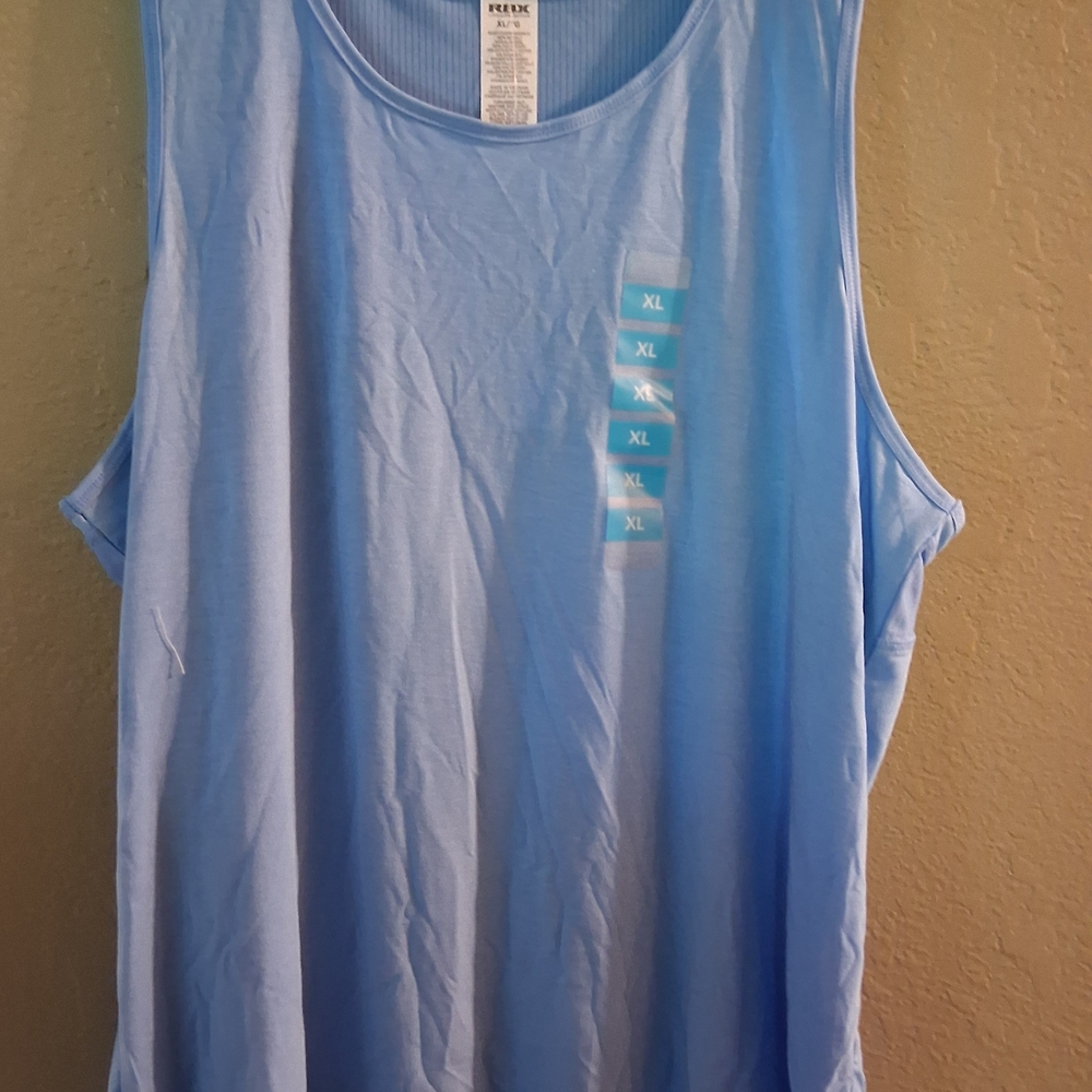 New Womens RBX Blue Sleeveless Top Sz XL